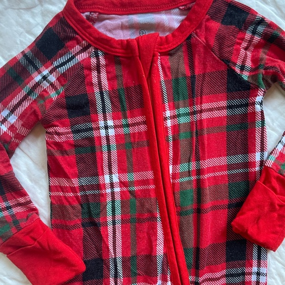 NWOT Caden Lane Red and White Plaid Onesie - Picture 1 of 5